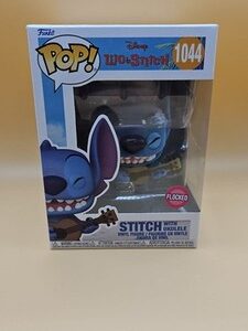 STITCH Ukulele 1044 Flocked Funko Pop Lilo Disney Exclusive Collector Guitar