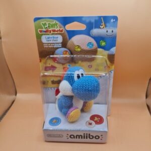 Amiibo Yoshi's Woolly World Yarn Yoshi Light Blue Hellblauer Blau Woll Yoshi